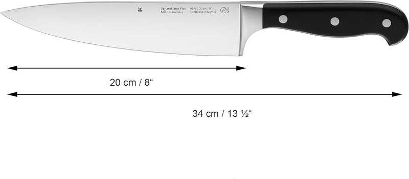 WMF Spitzenklasse Plus Messerset 3teilig, Made in Germany, 3 Messer geschmiedet, Küchenmesser, Perfo