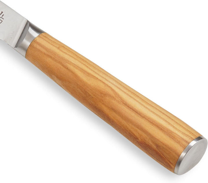 Wakoli Oribu 4er Damast Steakmesser-Set mit 12,50 cm Klingen gefertigt aus 67 Lagen Damaststahl mit