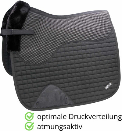 AMKA Anti-Rutsch Schabracke Anti-Slip Sattelunterlage mit integrierter Anti-Rutsch Auflage Dressur