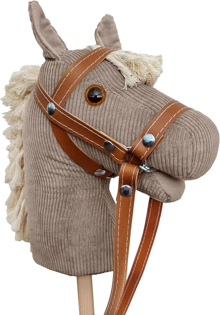 Erst-Holz Steckenpferd Hobby Horsing Holzpferd Farbe Hell 96-331