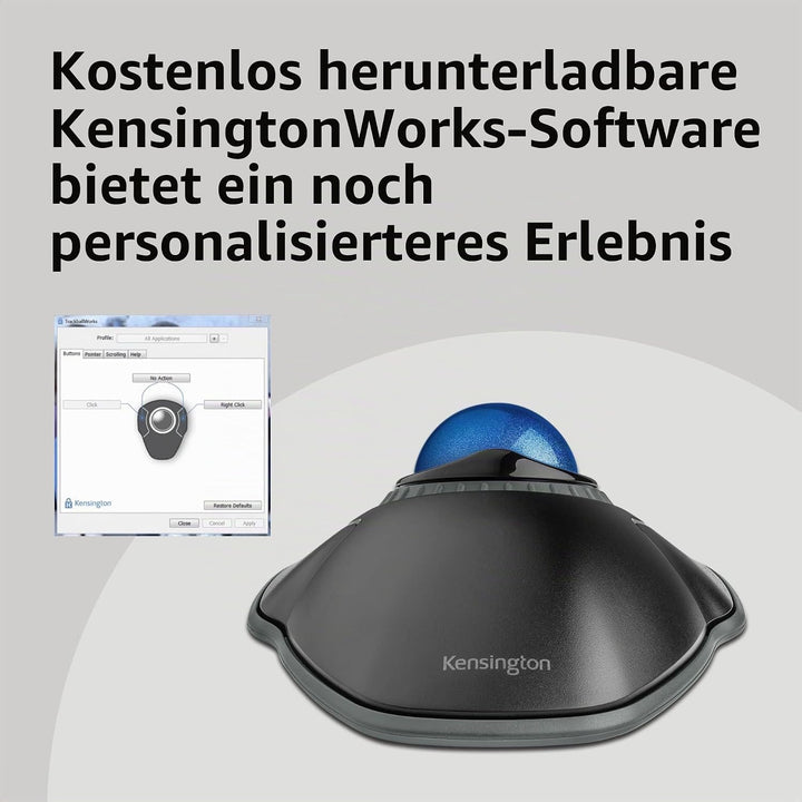 Orbit Trackball with Scroll Ring, Two Buttons, Black Kabelgebundenes USB, Kabelgebundenes USB