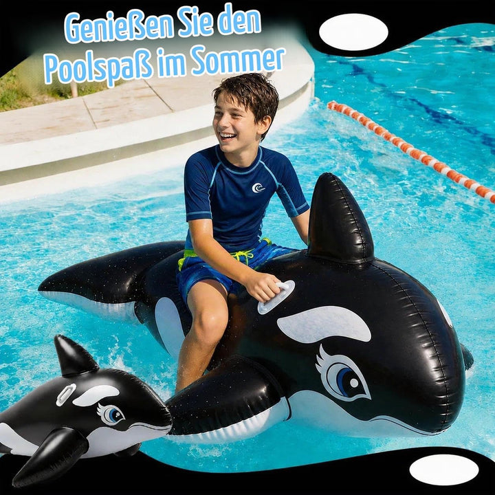Luftmatratze Pool, dellyy Wal Schwimmtiere für den Pool, Aufblasbare Wal Wassertiere, Pool Float Kin