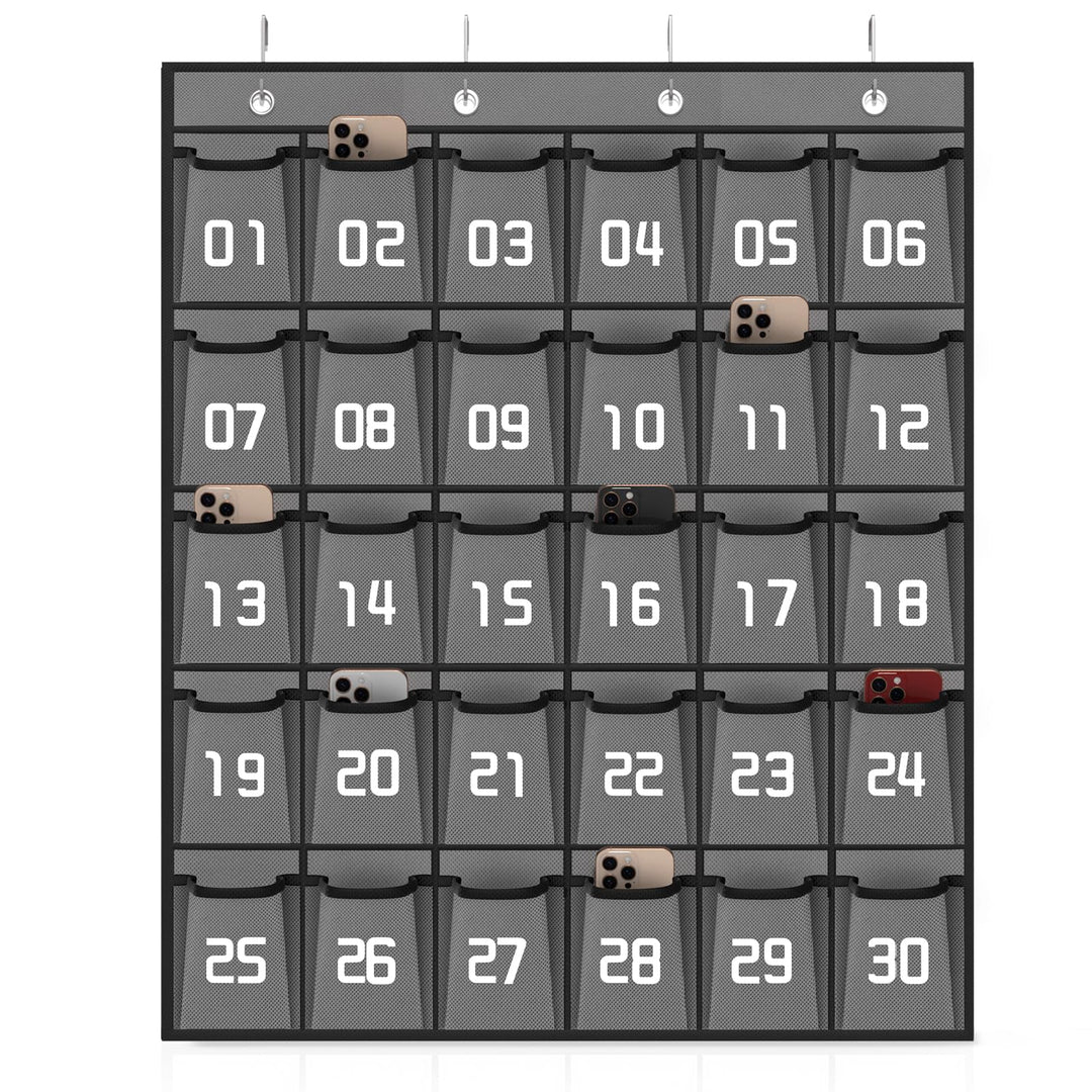 Loghot Nummeriertes Klassenzimmer Kleinteile Schrank Pocket Chart für Handys Halter Wand Tür Hängend