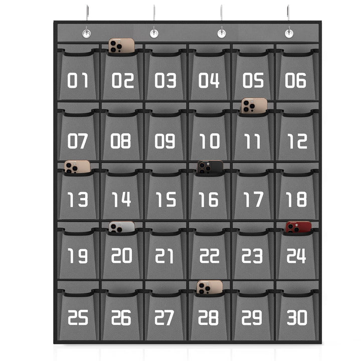 Loghot Nummeriertes Klassenzimmer Kleinteile Schrank Pocket Chart für Handys Halter Wand Tür Hängend