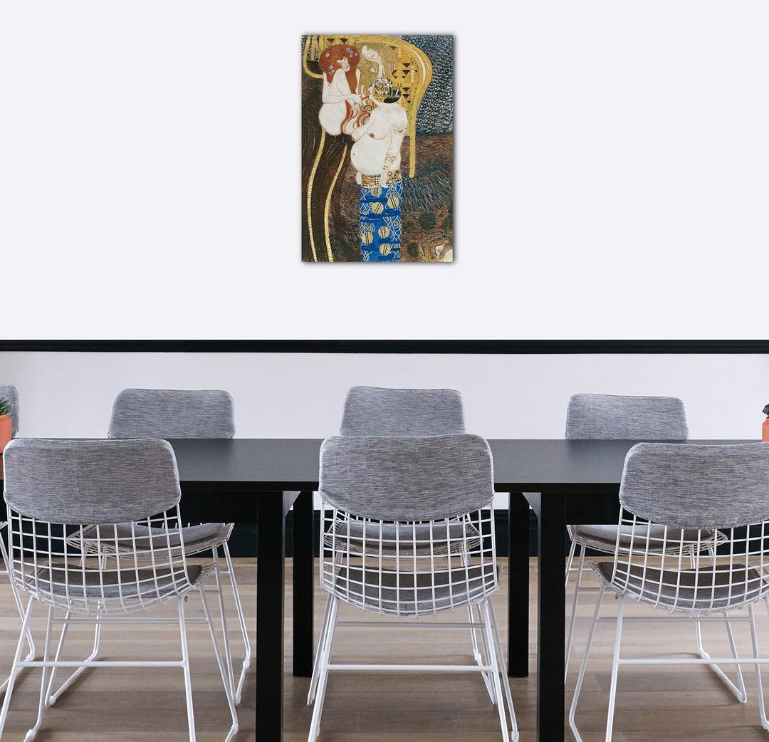 Printed Paintings Leinwand (40x60cm): Gustav Klimt - Beethovenfries (rechter Teil) (1901) 40x60 cm,