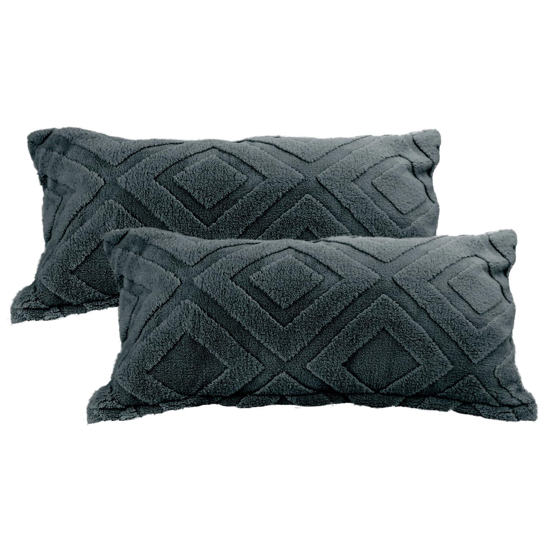 KEAYOO Plüsch Kissenbezug 40x80cm mit Flauschig Teddy Fleece Extra Warm für Winter Kissenbezug (Dunk