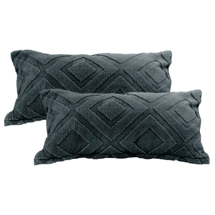 KEAYOO Plüsch Kissenbezug 40x80cm mit Flauschig Teddy Fleece Extra Warm für Winter Kissenbezug (Dunk