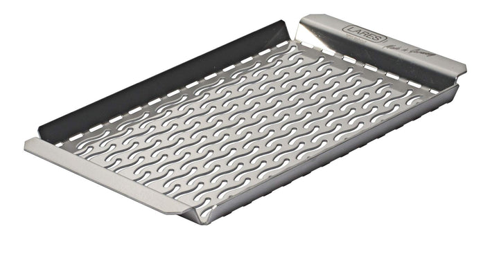 Lares Grillschale aus Rostfreiem Edelstahl - Masse: 20 x 11 x 1cm - Massive Ausführung, Wiederverwen