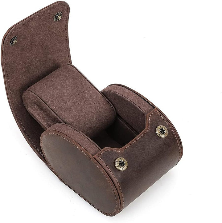 Hiram Echtes Leder 1 Uhr Reiseetui Rolle Handgefertigte uhrenetui reise Uhrenbox uhrenrolle echtlede