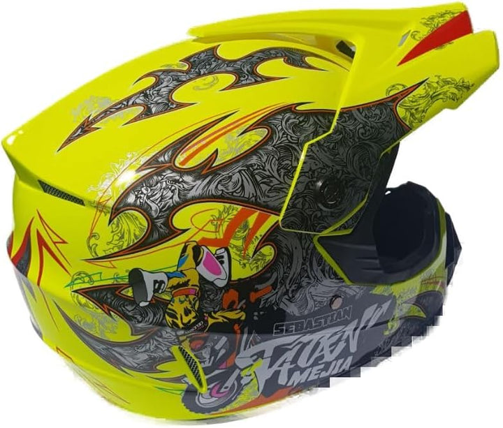 Kinder Crosshelm Mejia – Motorradhelm für Kinder, ABS-Schale, robuster Kinderhelm für Downhill, Quad