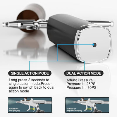 Autolock Airbrush Set 32PSI Kompressor Tragbares Airbrush Kit und wiederaufladbares manuelles Airbru
