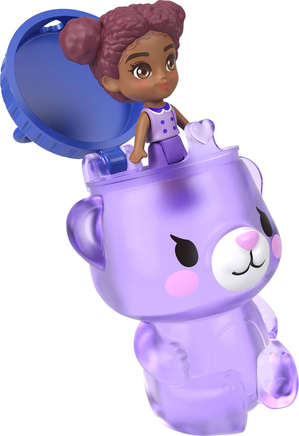 Polly Pocket Puppen und Spielset, Beste Blaubeeren-Freunde Schatulle, Reisespielzeug mit 1 Mikropupp
