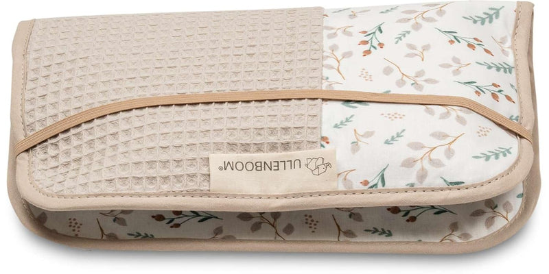 ULLENBOOM ® Windeltasche für unterwegs, Floral-Sand, Made in EU - Wickeltasche für bis zu 3 Windeln,
