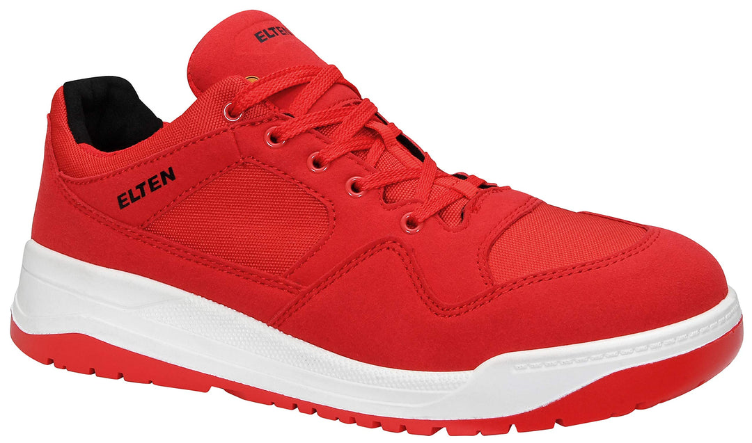 ELTEN Sicherheitsschuhe MAVERICK red Low ESD S3, Herren, Textil, Stahlkappe, leicht, sportlich, Rot,