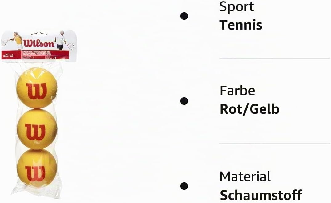 Wilson Unisex Starter Foam Ball 3 6 Bälle rot/gelb, 3 6 Bälle rot/gelb