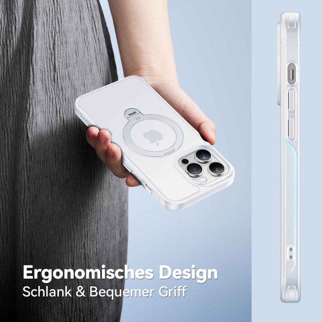 CASEKOO 360° MagicStand (Pro-Version) für iPhone 14 Pro Hülle für MagSafe [Unsichtbarer Ständer] [Mi