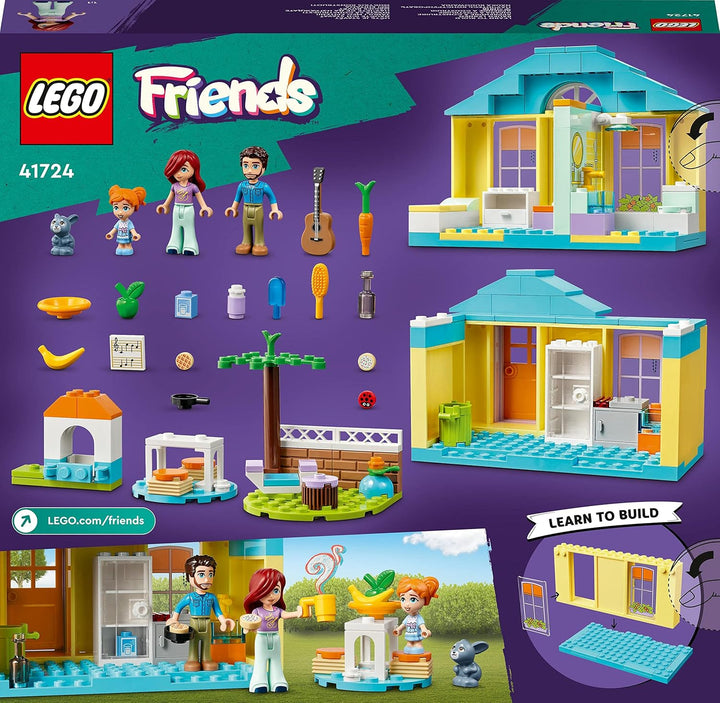 LEGO 41724 Friends Paisleys Haus, Puppenhaus mit 3 Mini-Puppen und Hasenfigur, Ella und Jonathan der