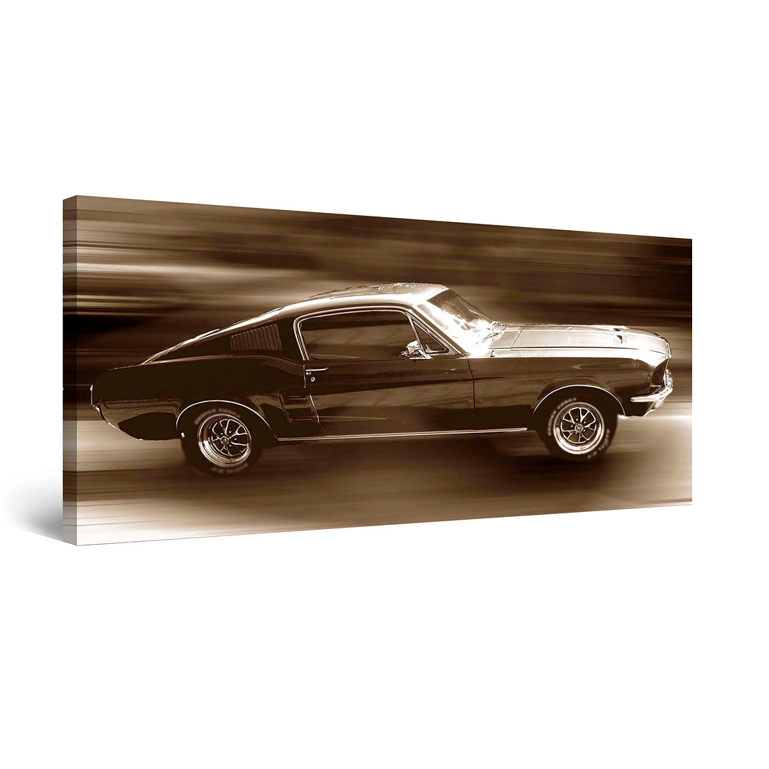 Startonight Bilder Mustang, Leinwandbilder Moderne Kunst, Abstrakte Auto Wanddeko Kunstdrucke, Wandb