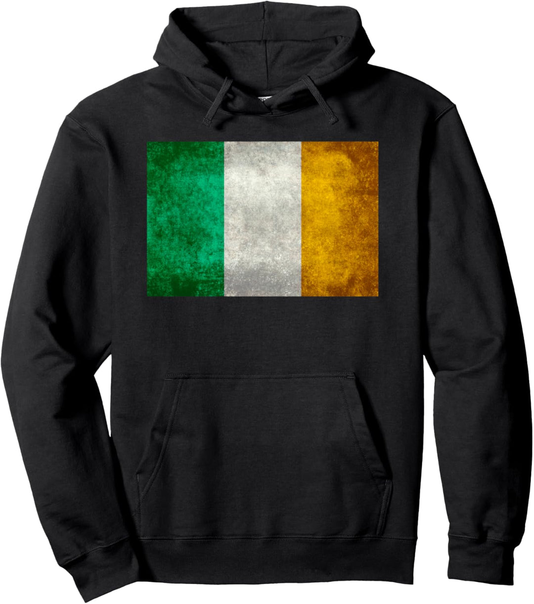 Irische Flagge von Irland im Grunge-Stil Pullover Hoodie