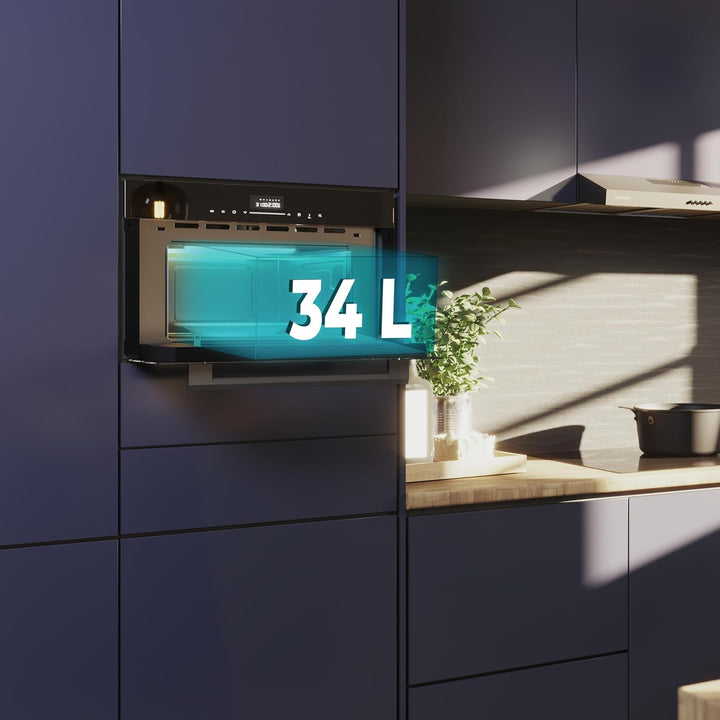 Cecotec Einbau-Mikrowellenofen 60x50cm Bolero Hexa MWO703800 Line. 2300W (max.), 34L, Mikrowellenfun