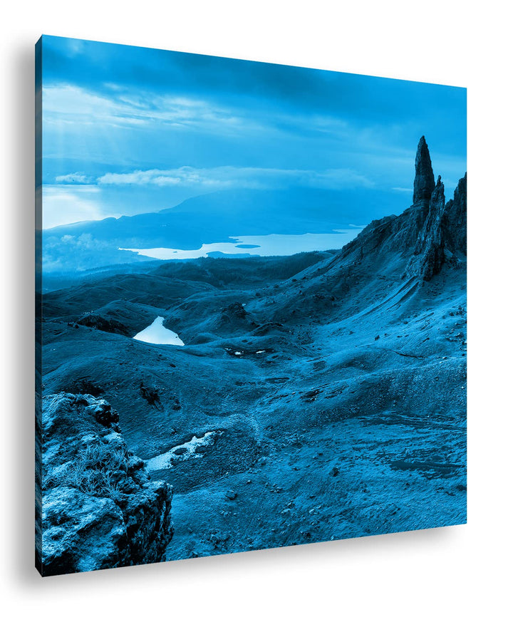 deyoli Landschaft in Schottland im Format: 70x70 Effekt: Zeichnung als Leinwandbild, Motiv auf Echth