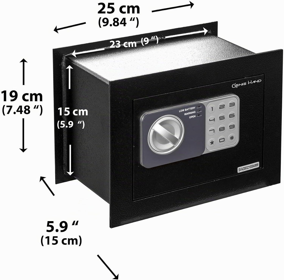 Genie Hand – Elektronischer Wandtresor – B-Klasse-Schloss – Anti-Bounce-Technologie (Klein), S