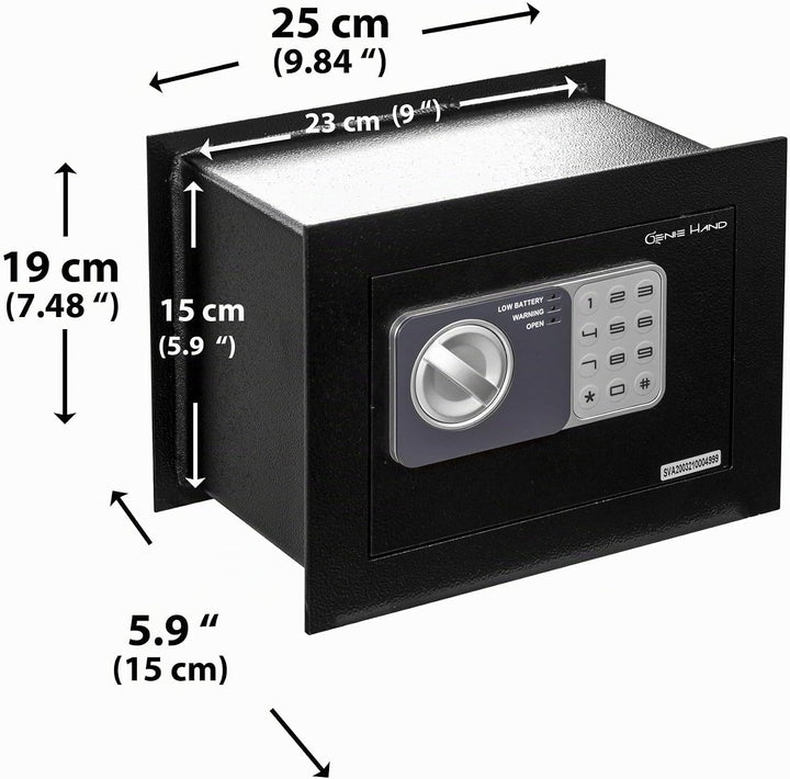 Genie Hand – Elektronischer Wandtresor – B-Klasse-Schloss – Anti-Bounce-Technologie (Klein), S