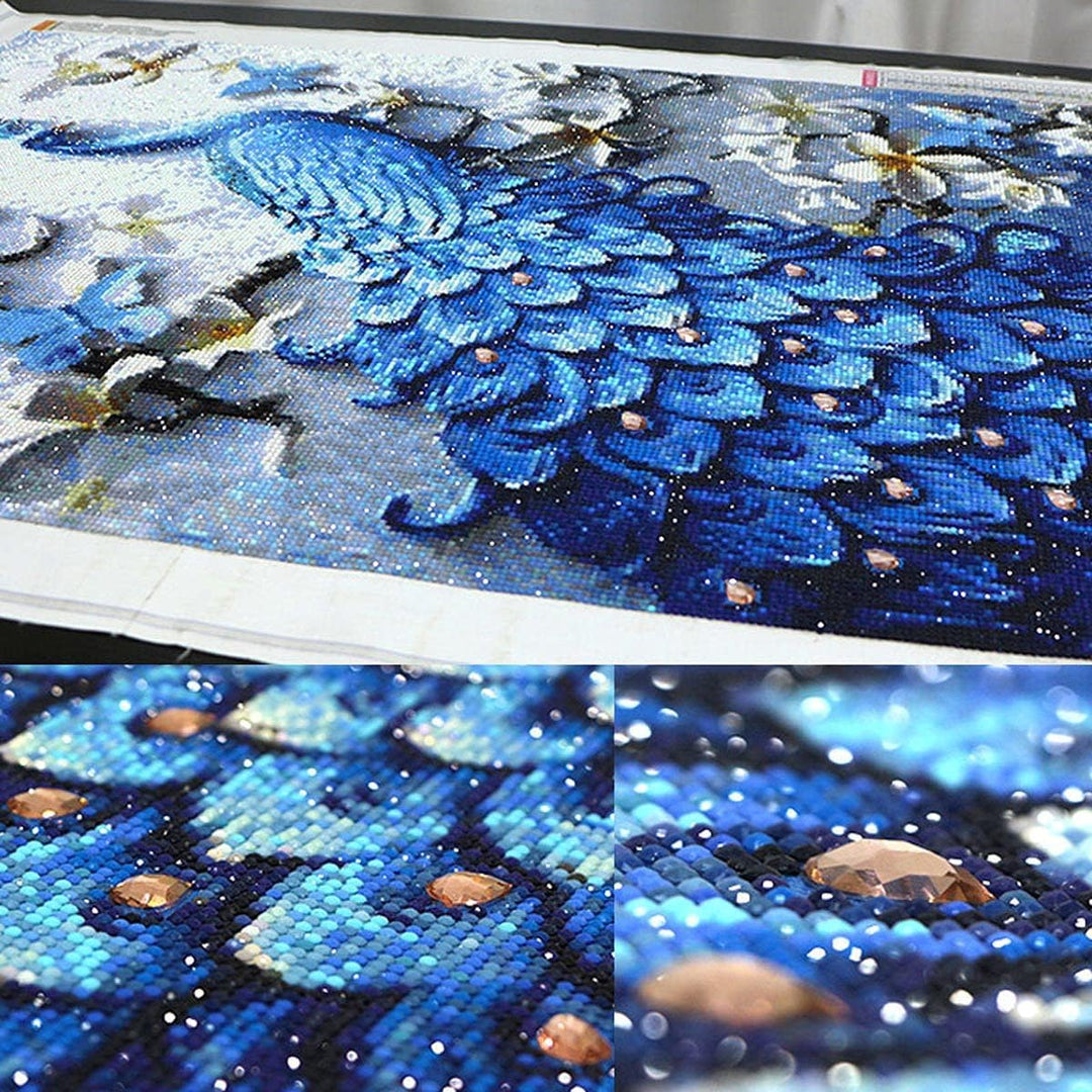 Instarry 5D Diamond Painting Full Gross Pfau Wall Decoration (50x82 cm), 50x82 cm