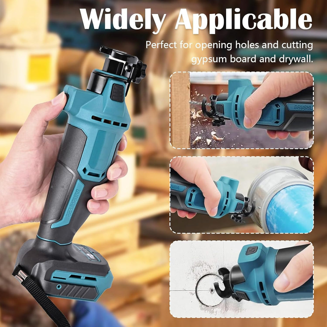 Akku Rotationsschneider Kompatibel mit Makita 18V Akku, 30000 U/min Kabelloses Bürstenloses Hand Rot