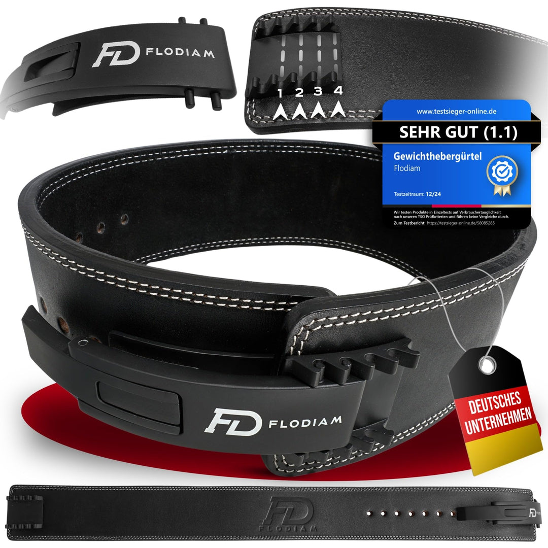 Profi Gewichthebergürtel Full Power Design Herren &amp; Damen [Schnellverstell] Hebelverschluss Gym Lift