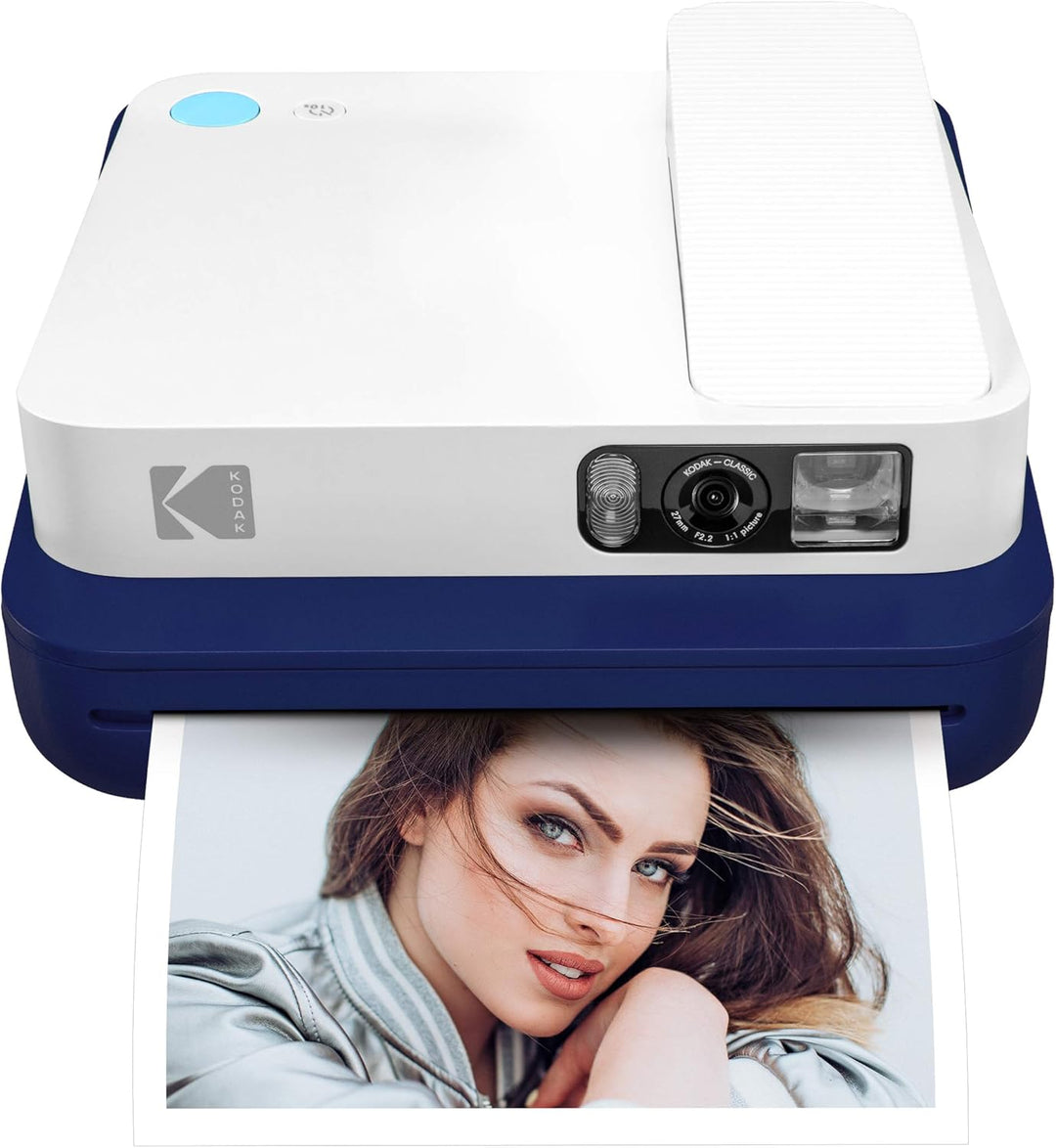 KODAK Smile Classic Sofortbilddigitalkamera + Bluetooth (Blau), 16MP, 35 Drucke/Aufladung – Starter-