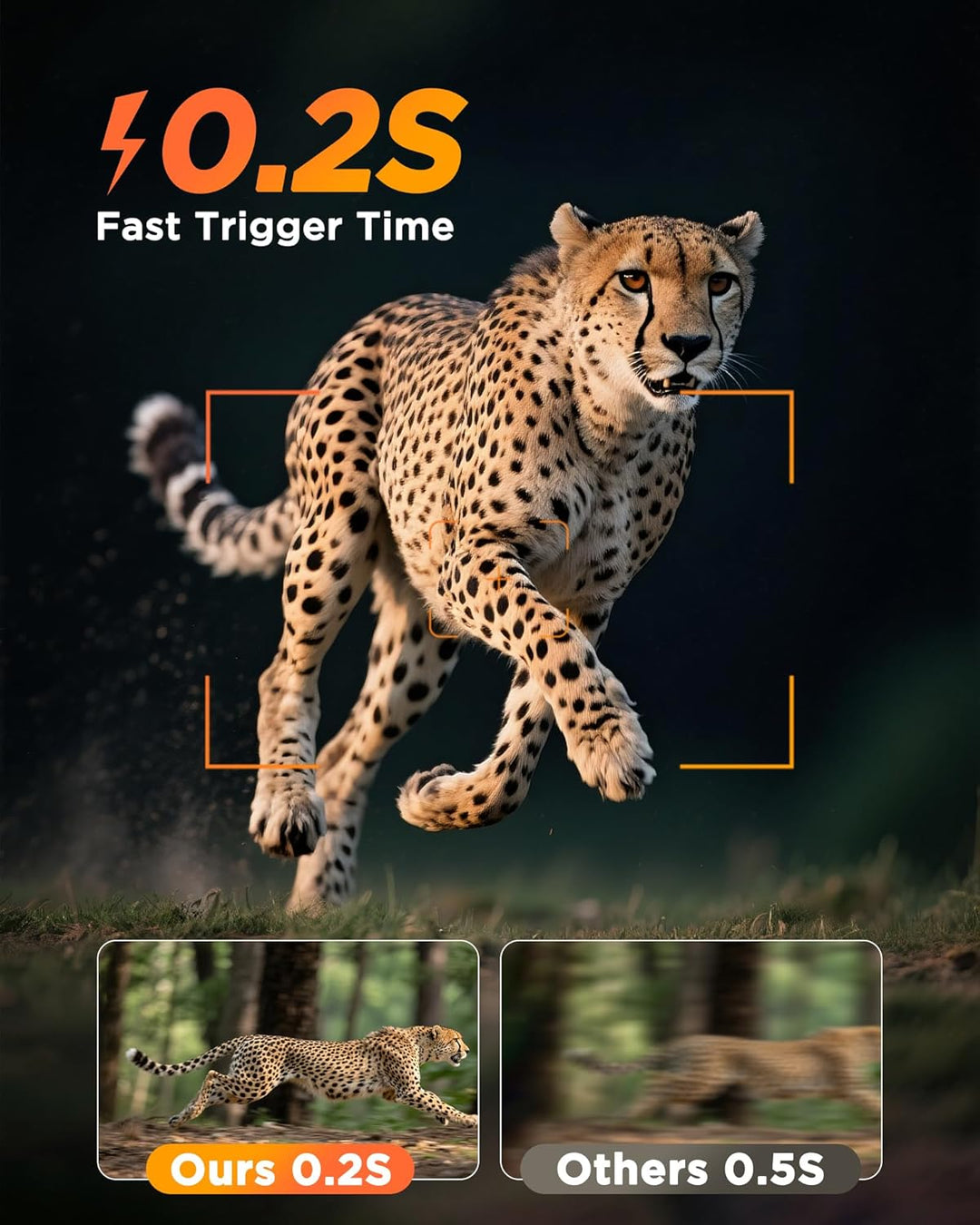 4G LTE Wildkamera Aussen Solar: 2.7K HD Überwachungskamera 8000mah Akku - Farbe Nachtsicht Kamera mi