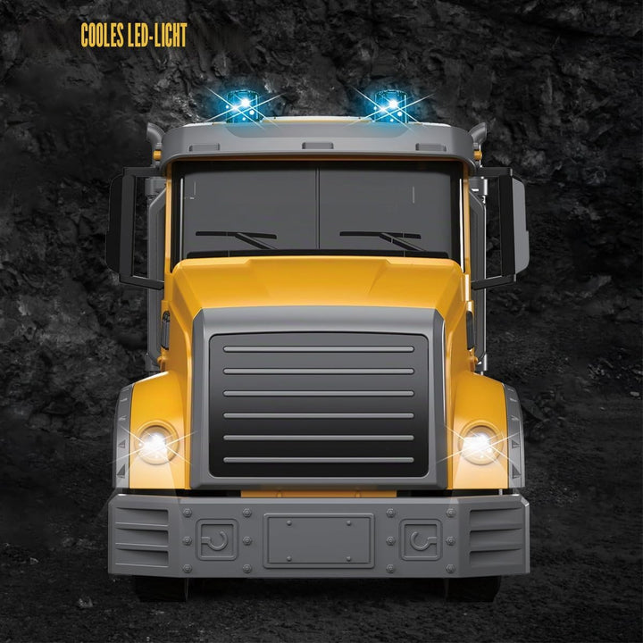 Remote Control Crane Truck Toy for Boys - RC Crane Truck with Light &amp; Sound, 6 Channel Construction