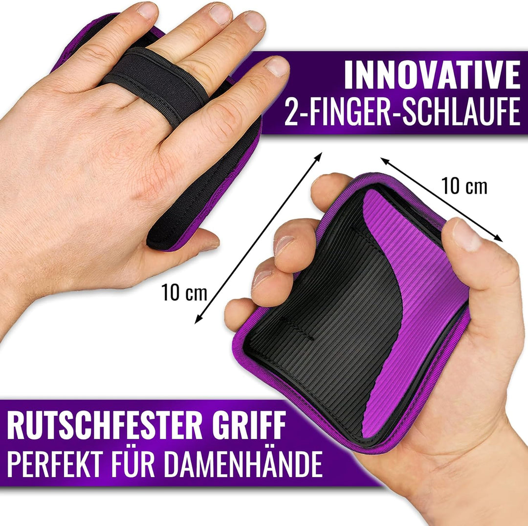 ALPHAKRAFT® Griffpolster Kraftsport [1 Paar] | Griffpads Krafttraining & Grip Pads Gym | rutschfeste