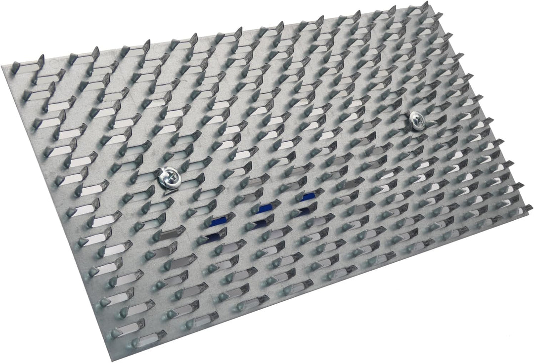 DEWEPRO Edelputzkratzer 250 x 130 mm für Mineralputz | Putzkratzer mit gezahnter Metallplatte, ca. 7