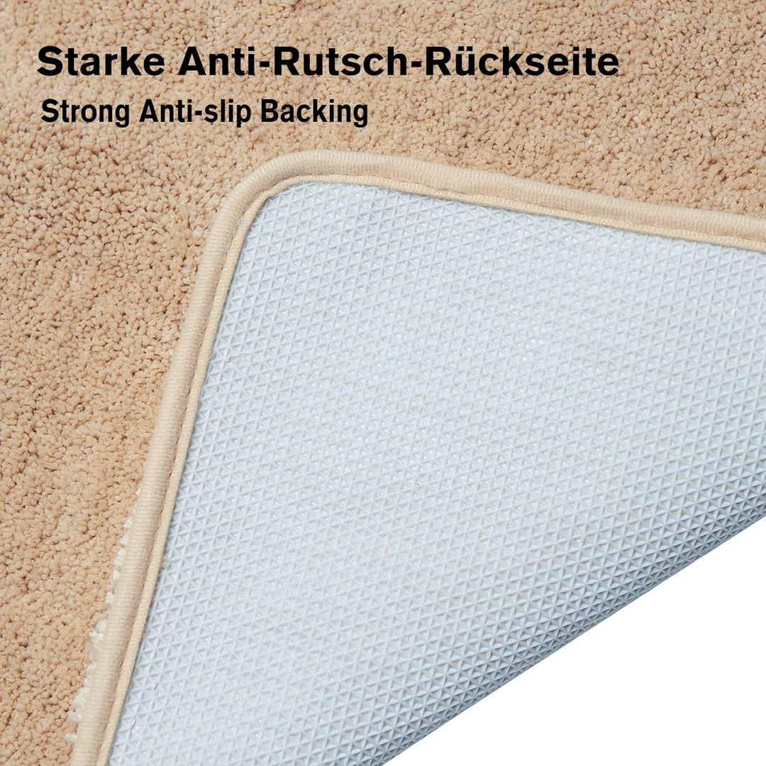 SFLXO Badematte 120cm x 70cm rutschfest-Badvorleger Maschinenwaschbar Anti-Rutsch Badteppich Weich W