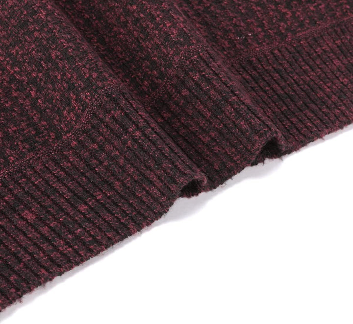 YOUTHUP Herren Strickjacke mit Stehkragen Fleecejacke Warm Übergangsjacke Reissverschluss Pullover M
