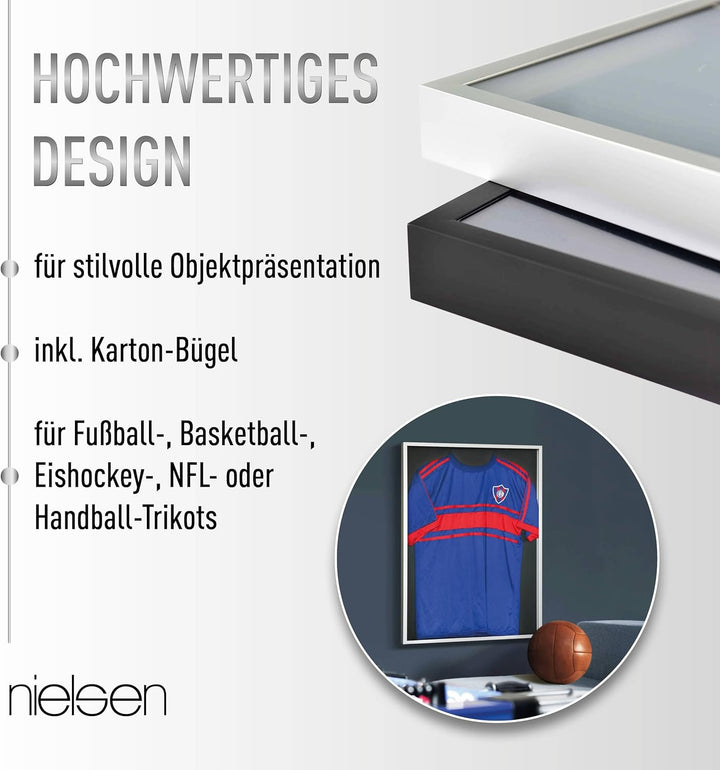 nielsen Aluminium Bilderrahmen Framebox II, 60x80 cm, Silber Matt, Polystyrolscheibe Silber Matt 60