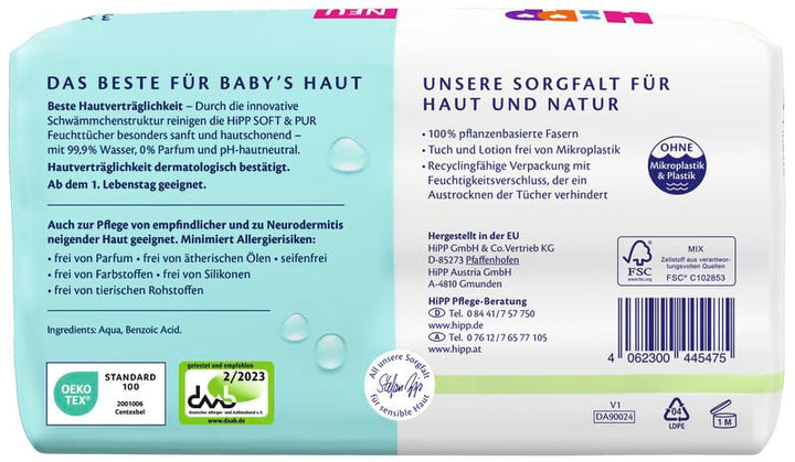 Babysanft Feuchttücher Soft und Pur 3x48 Stuck 144 stück (1er Pack), 144 stück (1er Pack)