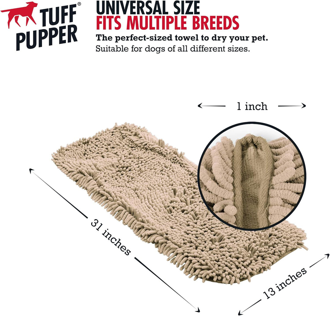 Tuff Pupper Schnelltrocknendes Handtuch für Hunde | Ultra saugfähiges Mikrofaser-Shammy | Extra gros