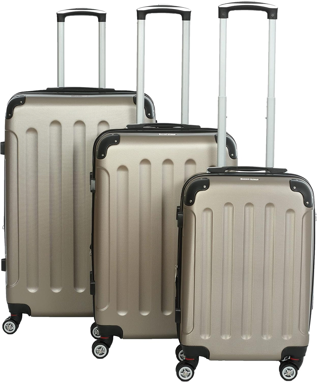 INVIDA Glüückskind Luxus Koffer Trolley Kofferset aus ABS in 6 Farben und Einzel oder im Set Frei Wä