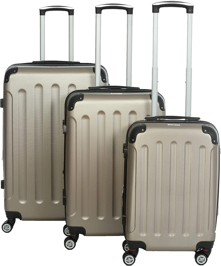 INVIDA Glüückskind Luxus Koffer Trolley Kofferset aus ABS in 6 Farben und Einzel oder im Set Frei Wä