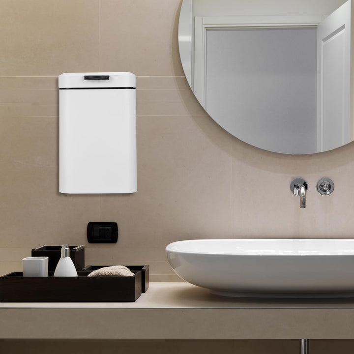 Relaxdays Kosmetikeimer Wandmontage, 3 l, Absenkautomatik, entnehmbarer Inneneimer, Bad Mülleimer, E