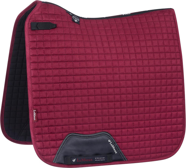 LeMieux Dressur Schabracke L Maulbeere Wildleder quadratisch, L Maulbeere Wildleder quadratisch