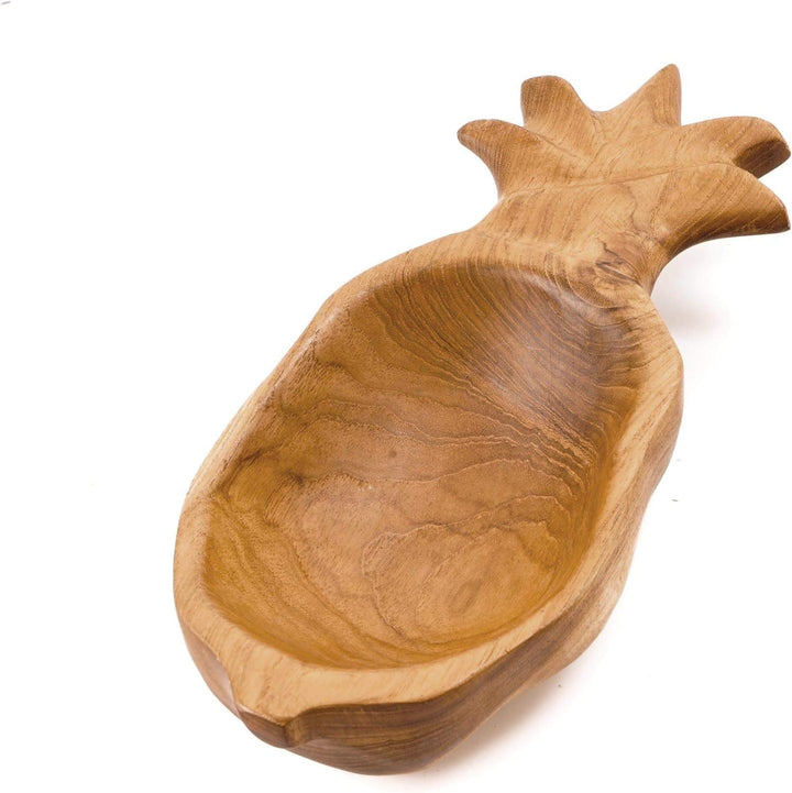 Windalf Bohemia Holzschale Stella 25 cm Teakholz Schmuck & Schlüssel-Schale Vintage Seifen- und Deko
