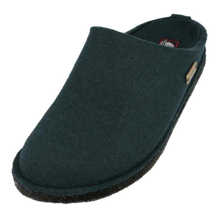 HAFLINGER Flair Soft Filzpantoffeln aus Wollfilz Hausschuh 36 EU Tannengrün, 36 EU Tannengrün