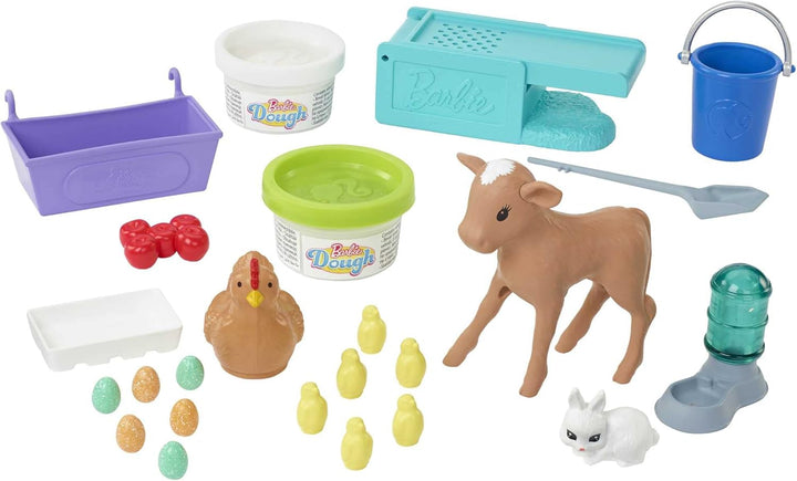 Barbie You Can Be Anything Series, Hatch and Gather Egg Farm, 1x Puppe mit braunen Haaren, Ziege, Ka