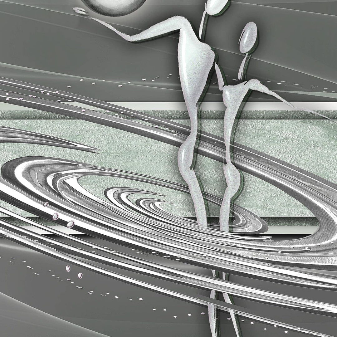 Runa Art Wandbilder Abstrakt Figuren 5 Teilig Bild auf Vlies Leinwand Deko Wohnzimmer Schlafzimmer L