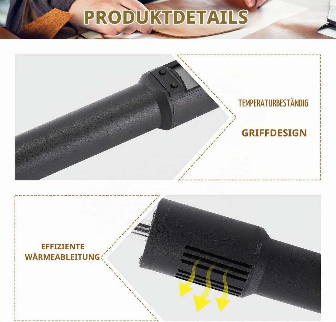 Zerodis Mini-Bügeleisen für Bastelquilten, 220 V Temperaturregulierbare Mini-Lederbügeleisen Anti-Fa