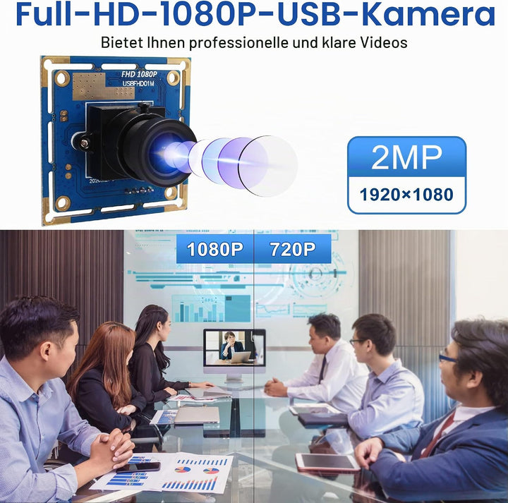 ELP 1080P Webcam mit 3,6mm objektiv Full HD MJPEG 30fps/60fps/100fps USB Kamera Modul für Android,Ma